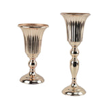 Maxbell 2 Piece Iron Flower Vase Stem Bunch Gold Bouquet Floral Arrangement Decor