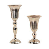 Maxbell 2 Piece Iron Flower Vase Stem Bunch Gold Bouquet Floral Arrangement Decor