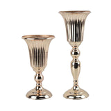 Maxbell 2 Piece Iron Flower Vase Stem Bunch Gold Bouquet Floral Arrangement Decor