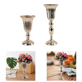 Maxbell 2 Piece Iron Flower Vase Stem Bunch Gold Bouquet Floral Arrangement Decor