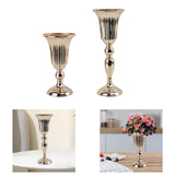 Maxbell 2 Piece Iron Flower Vase Stem Bunch Gold Bouquet Floral Arrangement Decor