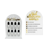 Maxbell 2x Nail Tip Display Board Acrylic Manicure Display for Nail Salon