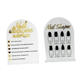 Maxbell 2x Nail Tip Display Board Acrylic Manicure Display for Nail Salon