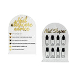 Maxbell 2x Nail Tip Display Board Acrylic Manicure Display for Nail Salon