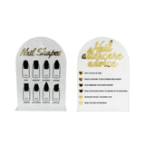 Maxbell 2x Nail Tip Display Board Acrylic Manicure Display for Nail Salon