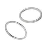 Maxbell 2x Seamless Stainless Steel O Round Rings Circle Craft Webbing Boat