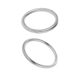Maxbell 2x Seamless Stainless Steel O Round Rings Circle Craft Webbing Boat