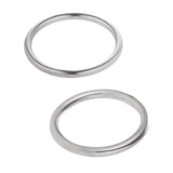 Maxbell 2 Seamless Stainless Steel O Round Rings Circle Craft Webbing Boat  4x40mm