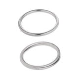 Maxbell 2 Seamless Stainless Steel O Round Rings Circle Craft Webbing Boat  4x40mm