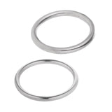 Maxbell 2 Seamless Stainless Steel O Round Rings Circle Craft Webbing Boat  4x40mm
