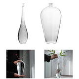 Maxbell 2x Modern Glass Vase Floral Vases Flower Vase for Decor Accessories