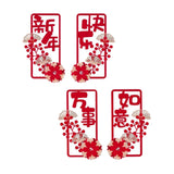 Maxbell 2 Pair Chinese New Year Couplets Snake Year Ornament for Porch Celebration