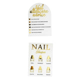 Maxbell 2 Piece Nail Tip Display Board Manicure Display for Nail Salon Nail Art Tool