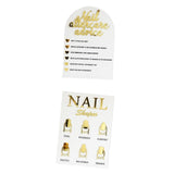 Maxbell 2 Piece Nail Tip Display Board Manicure Display for Nail Salon Nail Art Tool