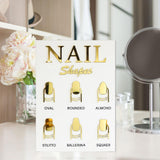 Maxbell 2 Piece Nail Tip Display Board Manicure Display for Nail Salon Nail Art Tool