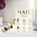Maxbell 2 Piece Nail Tip Display Board Manicure Display for Nail Salon Nail Art Tool