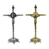 Maxbell 2 Piece Wall Cross Statue Miniature Cross Statue for Cabinet Bedroom