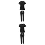 Maxbell 2 Piece Female Scrub Set Machine Nurse Work Clothing for Beauty Salon