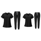 Maxbell 2 Piece Female Scrub Set Machine Nurse Work Clothing for Beauty Salon