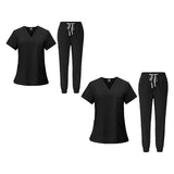 Maxbell 2 Piece Female Scrub Set Machine Nurse Work Clothing for Beauty Salon