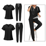 Maxbell 2 Piece Female Scrub Set Machine Nurse Work Clothing for Beauty Salon
