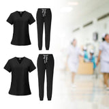 Maxbell 2 Piece Female Scrub Set Machine Nurse Work Clothing for Beauty Salon