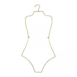 Maxbell 2xSwimsuit Hanger Display Hanger Lingerie Hanger for Boutique Beachwear Adults Gold