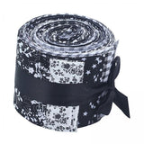 Maxbell 2x20 Pieces 2.4 inch Jelly Roll Floral Cotton Craft Roll up Sewing DIY Black