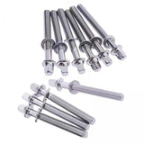 Maxbell 2x10Pcs Drum Tight Screw Durable Drum Tension Rods for Repair Parts Drum Snare 5mmx50mm