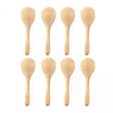 Maxbell 2x8x Wood Maracas Mini Hand Percussion Rattles for Painting Craft Decor Fiesta M