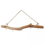 Maxbell 2xWooden Hook Wall Mounted Driftwood Hook Decoration Retro for Key Closet Room