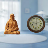 Maxbell Sacred Heart of Jesus Statue Catholic Figurine with Singing Bird Wall Clock