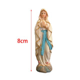 Maxbell Virgin Mary Statue Crafts Religious Sculpture with Flower Wall Decor