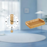 Maxbell Storage Basket and Wall Clock No Ticking Lightweight Wall Decoration