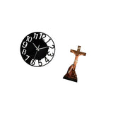 Maxbell Wall Clock Catholic Sculpture Figurine Gift for Bathroom Hotel Bedroom