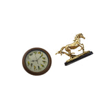 Elegant Sturdy Round Birdsong Alarm Clock Sculpture Figurine Artwork Collectible Art Ornament for Desk Decoration Bookcas Living Room Furniture Home Decor