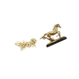 Nordic Metal Wall Sculpture Figurine Artwork Collectible Art Ornament Horse Statue for Desk Decoration Living Room Furniture Home Decor