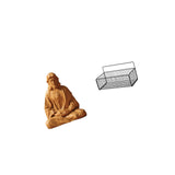 Sacred Heart of Jesus Statue Gift Collectible Metal Bathroom Wall Organizer Wire Storage Basket for Hallway Bedroom Office Desk Fireplace