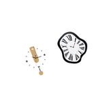 Acrylic Wall Clock Distorted Melting Clock Large Roman Numerals Silent Wall Decoration for Home Classroom Bathroom Living Room Shop