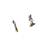 African Tribal Lady Statue African Women Figurine Lightweight Decorative Handmade Craft Collectible Art Piece Resin Ornament Sculpture Home Decor for Hotels Study Room Multipurpose