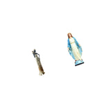 African Tribal Graceful Lady Figurine Sculpture Lightweight Decorative Ornament for Home Hotels Bedroom Office Tabletop Catholic Religious Virgin Jesus