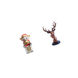 Fortune Deer Head Figurine Statue for New Year Home Decor Luck Animal Ornament Resin Craft Decorative Adornment for Desktop NightStand