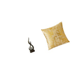 Modern Resin Flame Art Sculpture and Elegant Square Cushion Cover Set for Living Room Office Dorm Car Home Decoration