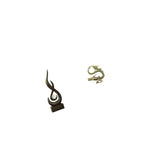 Abstract Fire Resin Brass Statue Modern Art Sculpture Ornament for Living Room Bedroom Office Cabinet Tea Pet Figurine Keepsake 2024