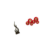 Abstract Fire Statue Desktop Ornament Craft Keepsake Resin Flame Figurine Modern Art Sculpture for Cabinet Living Room Indoor Chinese New Year Paper Fan Decorations Blessing Ornament Scene Layout Spring Festival Decor for Wall Door Celebration