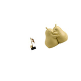 Musical Pear Note Sculpture Ceramic Bookend Creative Tabletop Ornament Fine Workmanship Centerpiece for Desk Fireplace Housewarming Gift