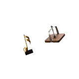 Resin Music Note Sculpture and Wooden Napkin Holder Creative Tabletop Ornament Tissue Dispenser Centerpiece for Desk Kitchen Office Dining Table Home Decor