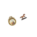 Antique Vintage Ornate European Photo Frame and Horse Sculpture Figurine Artwork Collectible Art Ornament for Wedding Gift and Home Decor