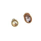 Antique Ornate Vintage Resin Photo Frame Round 3x3 inch European Decorative Tabletop and Wall Display Holder Stand for Wedding Office Gift Bedroom