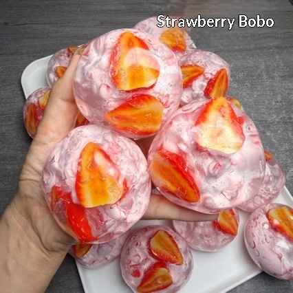 Strawberry Block Handmade Squeeze Ball